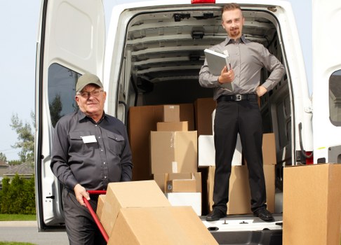 Professional house removals team preparing a move in Ilford